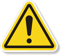 Warning Triangle Safety Label