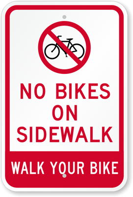 no bikes sign