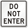 Do Not Enter Aluminum Parking Sign