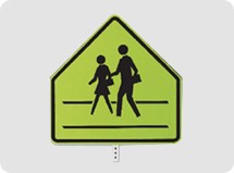 3M Durable Fluorescent Yellow Crossing Sign