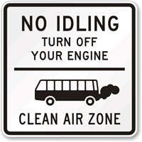 Idling Sign with Graphic