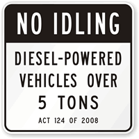 No Idling Sign Act 124 of 2008
