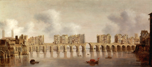 London Bridge in the 1700s, one site of primitive traffic control
