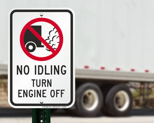 No idling turn off engine sign