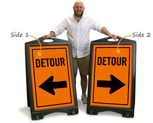 Portable detour sign