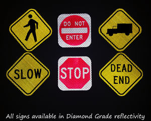 Reflective mini traffic signage