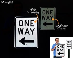 One way signs