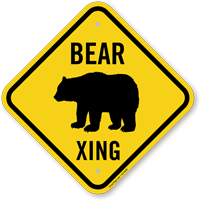 Bear Xing Animal Crossing Sign