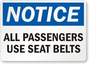 passenger seat belts