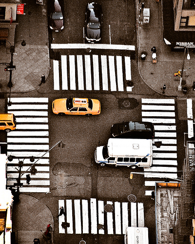Intersection filled with traffic