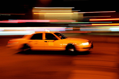 New York city cab speeding