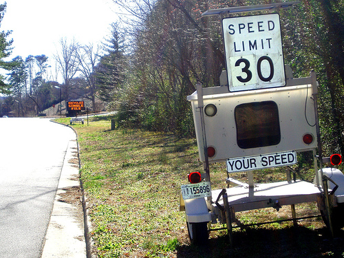 digital speed limit sign