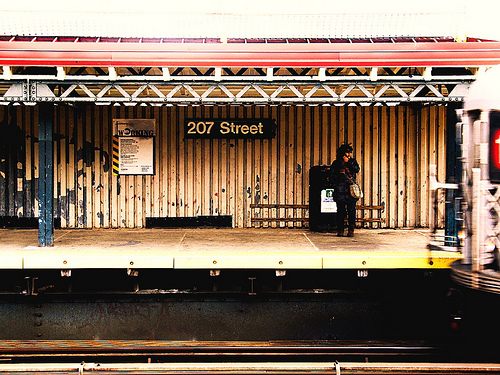 the 207th Street subway platform, New York