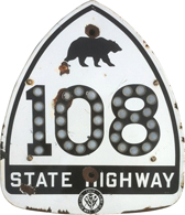 California Route 101 Marker with Cat’s Eyes