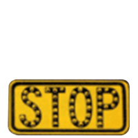 Stop sign with cataphote reflectors