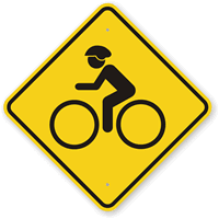 Bike Symbol Caution Sign