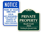 Homeowners' Association Signs