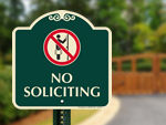 Designer No Soliciting Signs