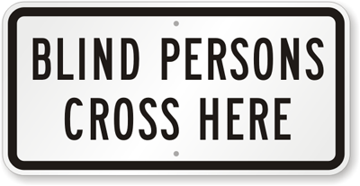 People Crossing Road Warning Sign - 24x18 - (CA) W54-Special