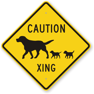 Chessie Dog Crossing Xing Sign New