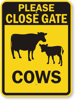 PLEASE DO NOT FEED THE COWS COW metal aluminum sign #A