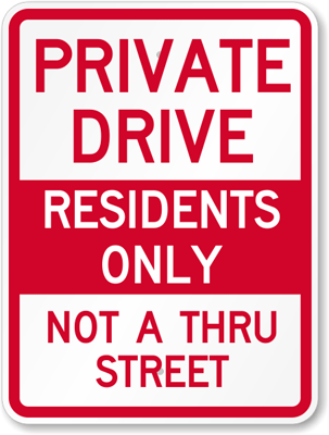 "PRIVATE DRIVE" CLASSIC WARNING SIGN ALUMINUM HEAVY DUTY 