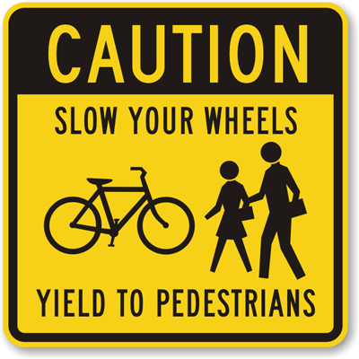 Yield To Peds with Bicycle Symbol Sign - At Best Price, SKU: K-8384