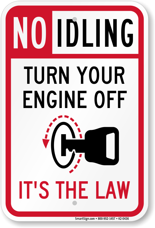 Cartello Metallo Vintage 'No Idling' - Spegnere Motore, Segnale Di Avvertimento, 20x30 Cm