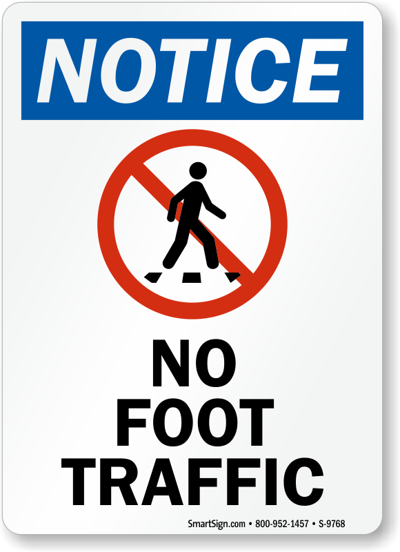 Foot Traffic Other Side of Door Sign - Claim Your 10% Discount