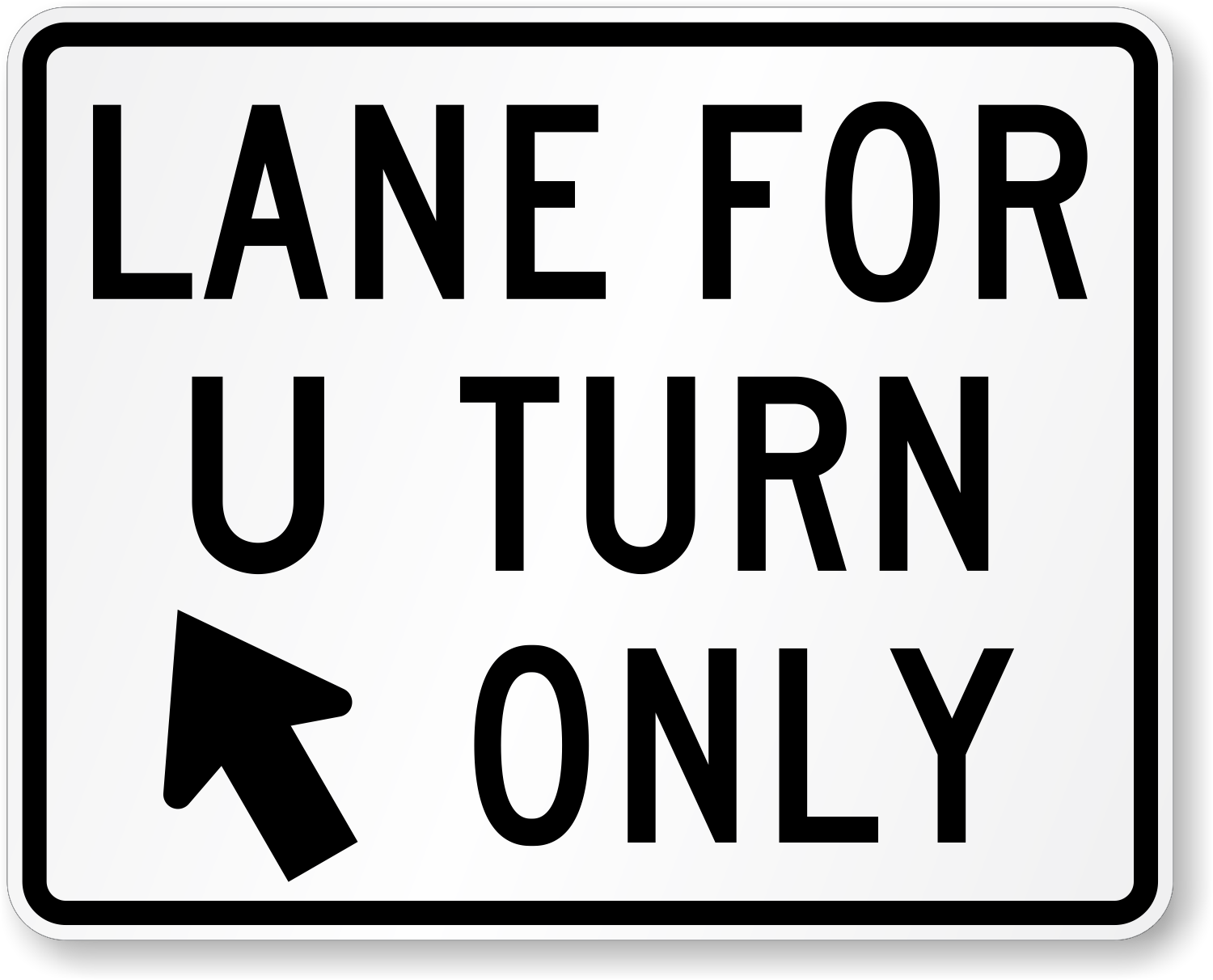 その他 U-TURN [CD] Lane for U-Turn Only - X-R3-19a Signs, SKU: X-R3-19A