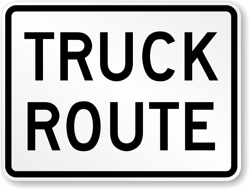 truck route sign mutcd