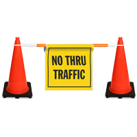 No Thru Traffic ConeBoss Sign