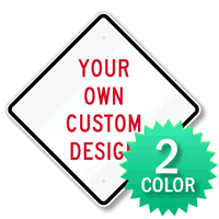 Customizable Diamond Shaped Sign With 2 Color Choices