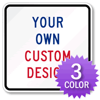 Personalized Square Shaped Sign With 3 Color Choices