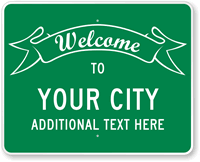 Custom Welcome Sign, Add Your City