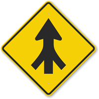 Intersection Merging Symbol Sign