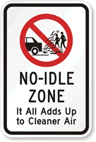 No-Idle Zone Sign