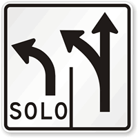 Solo (Only) Spanish Traffic Sign