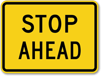 Stop Ahead Reflective Aluminum STOP Sign