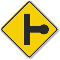 T Junction Road Symbol Sign