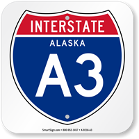 Alaska Interstate A-3 Sign