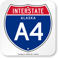 Alaska Interstate A-4 Sign