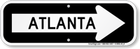Atlanta City Traffic Direction Sign