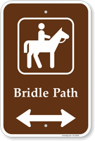 Bridal Path Campground Guide Sign with Arrow