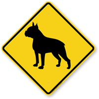 Boston Terrier Symbol Guard Dog Sign