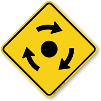 Clockwise Roundabout Symbol