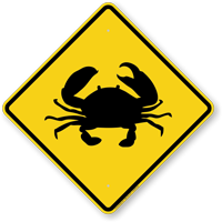 Crab Crossing Symbol Sign