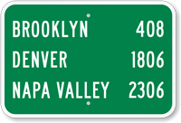 Custom Brooklyn Denver Napa Valley City Sign