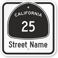 Custom California Highway Sign