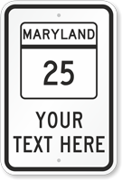Custom Maryland Highway Sign